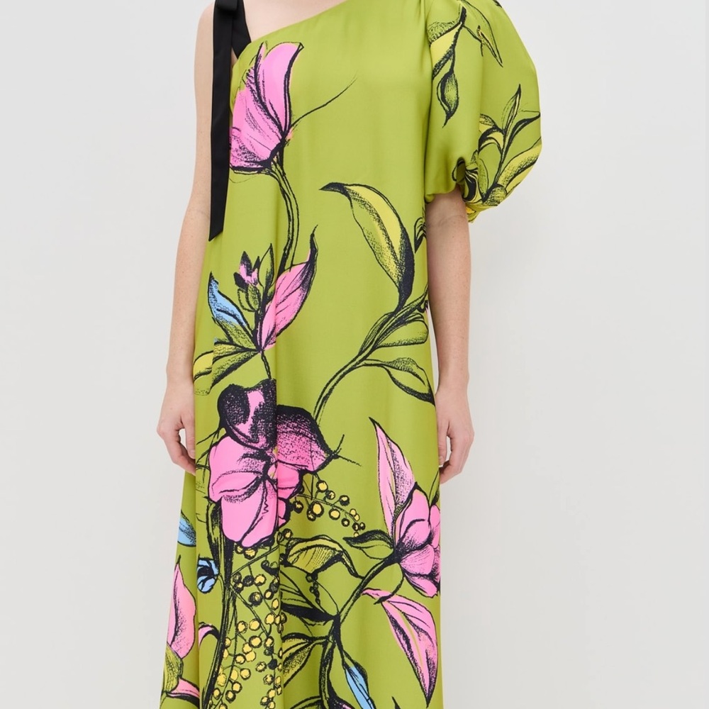 STINE GOYA Green Floral Maxi Dress